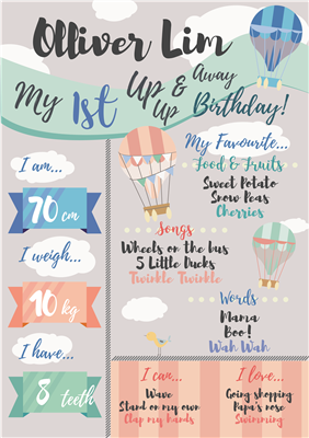 Birthday Poster-06 Up, up & Away Theme