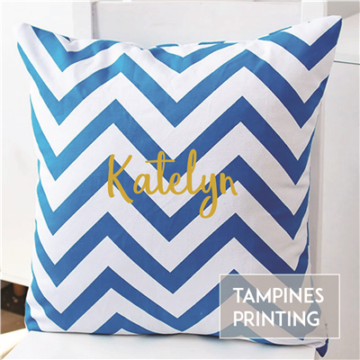 Cushion Cover Chevron Blue 1