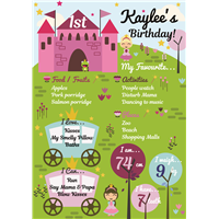 Birthday Poster-13 Princess Theme