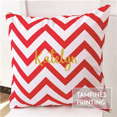 Cushion Cover Chevron Red 1