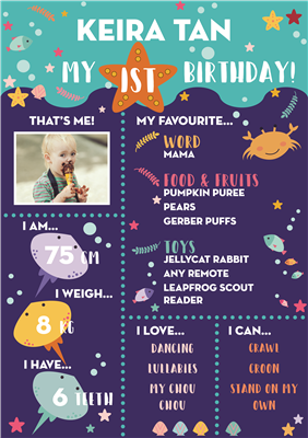 Birthday Poster-04 Under the Sea Theme