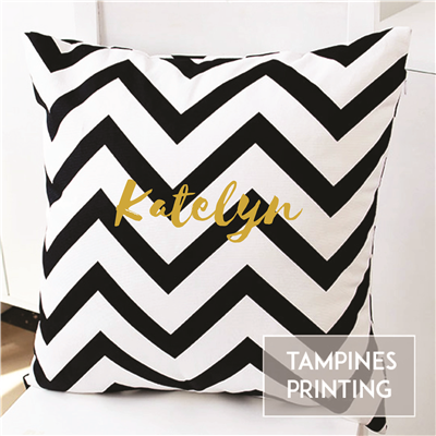 Cushion Cover Chevron Black & White 2