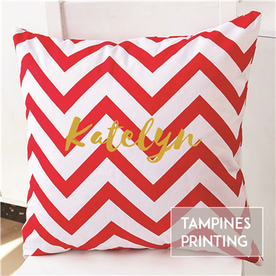 Cushion Cover Chevron Red 2