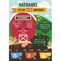 Birthday Poster-11 Farm Theme